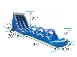IMG 0566 1765019047 22' Blue Marble Dual Lane Extended Slide