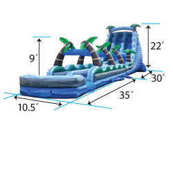 Untitled20design 1765509258 22' Tropical Dual Lane Extended Slide